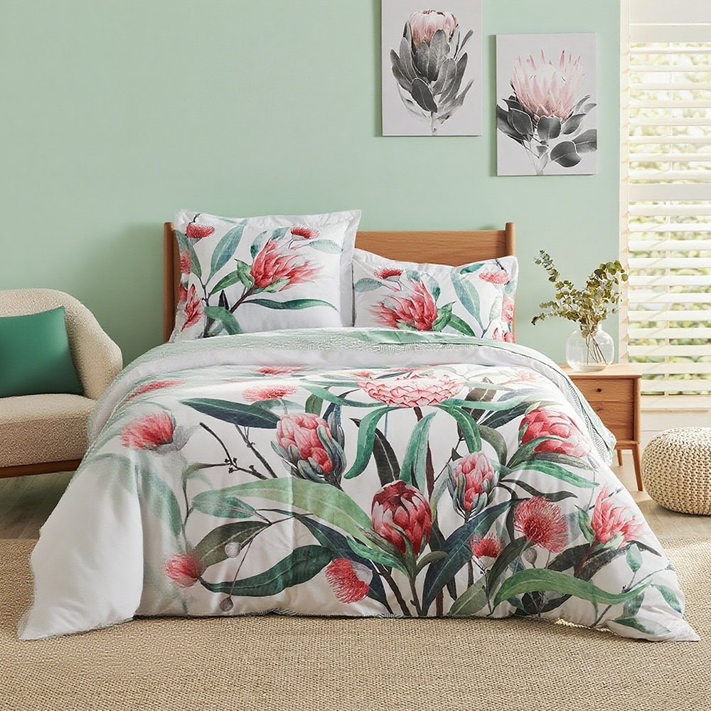 Monica Floral Botanik Baskılı Nevresim Takımı