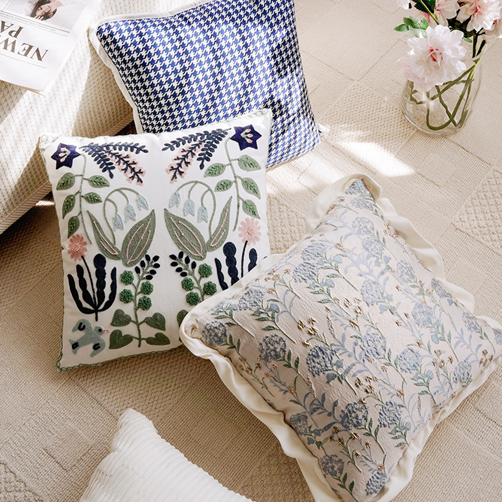 Narin botanik nakış yastık deco yastık