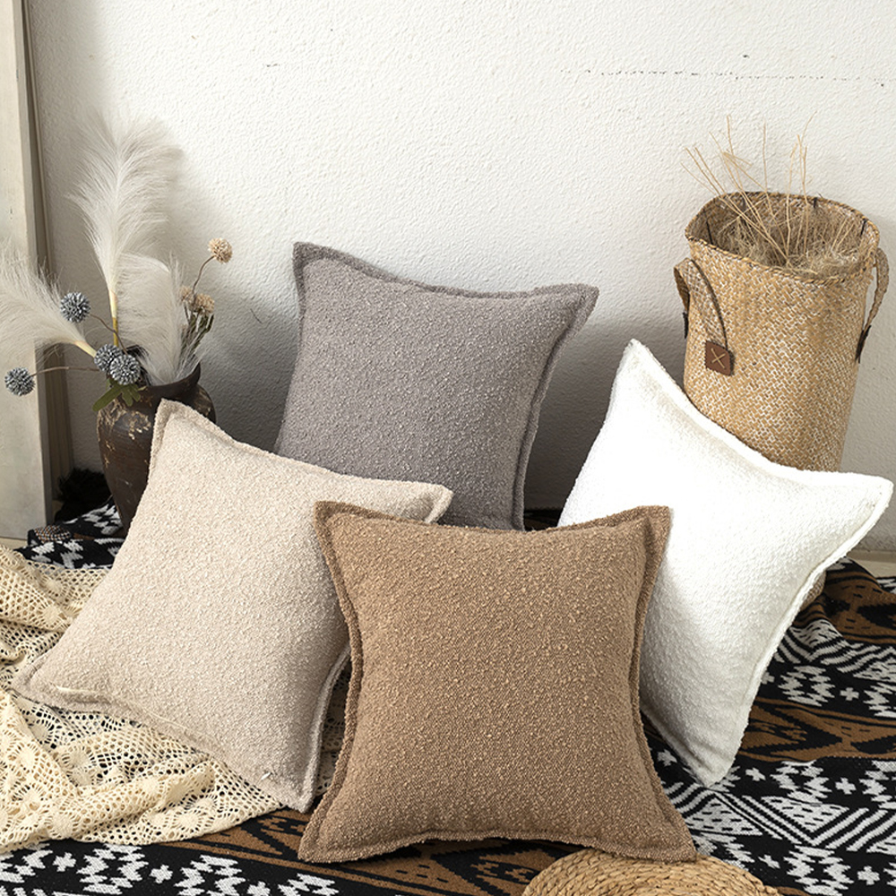 Bouclé Sherpa yastık dekoratif yastık